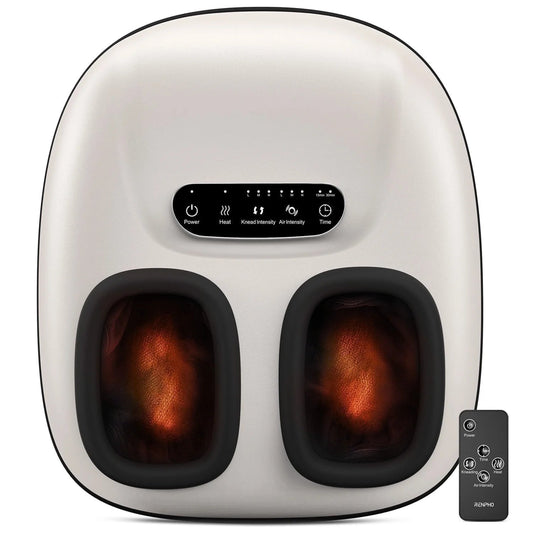 Foot Massager with Heat for Tired Foot Blood Circulation up to Size 11, White,Birthday Gifts for Mom Dad Men