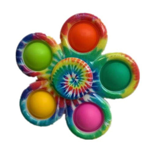 3-Pack Bubble Pop Fidget Spinners – Colorful Sensory Stress Relief Toy