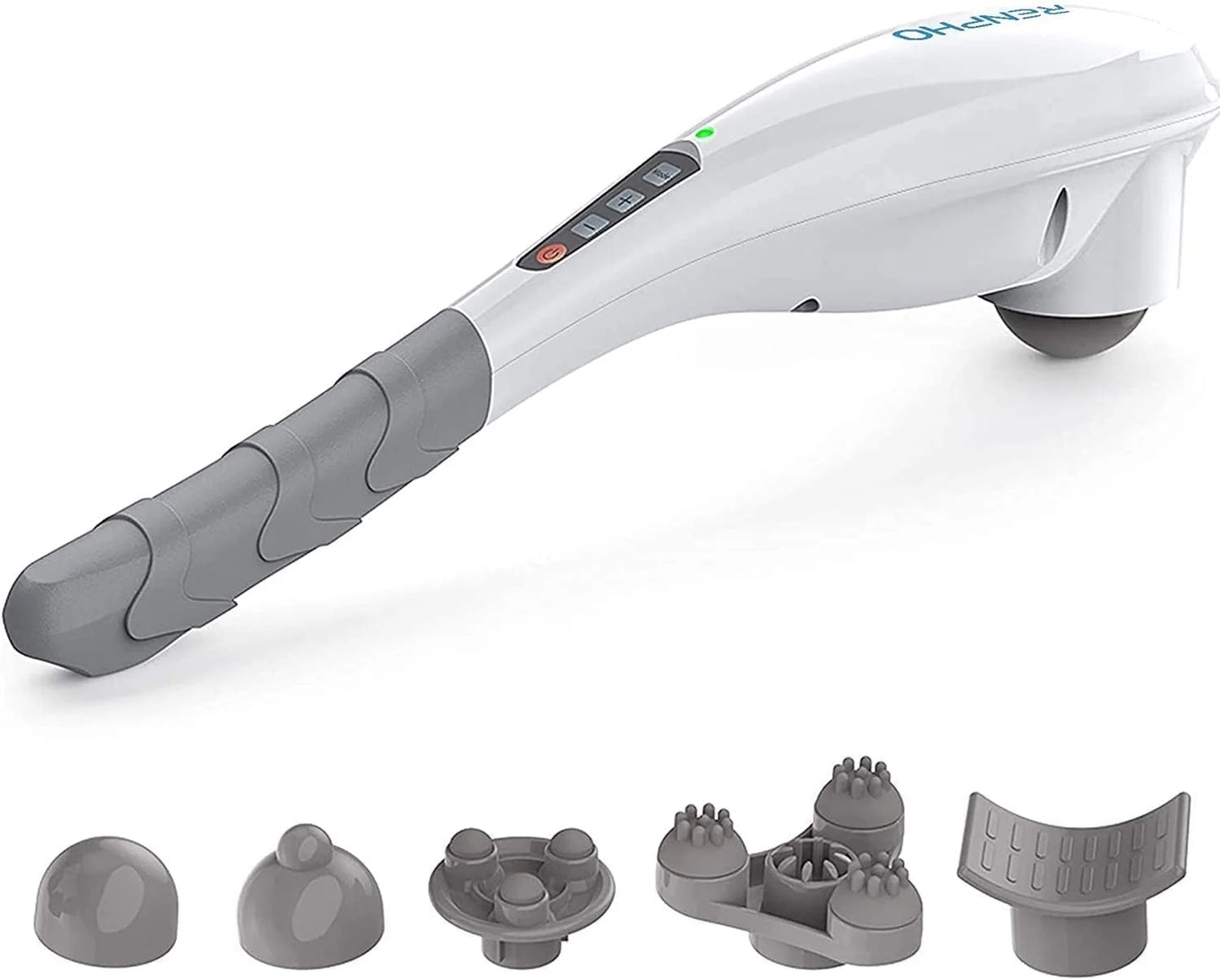 Rechargeable Hand Held Deep Tissue Massager for Muscles, Back, Foot, Neck, Shoulder, Leg, Calf Cordless Electric Percussion Body Massage, FSA and HSA Eligible - White